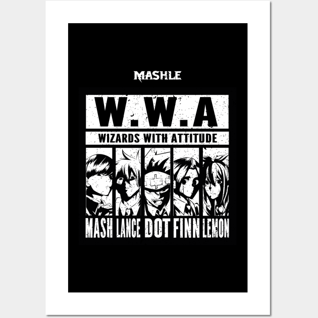 MASHLE: MAGIC AND MUSCLES (W.W.A. WIZARDS WITH ATTITUDE) GRUNGE STYLE Wall Art by FunGangStore